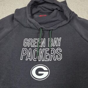 Nike‎ NFL Green Bay Packers Hoodie Mens Size M Dark Gray Funnel Neck Pocket